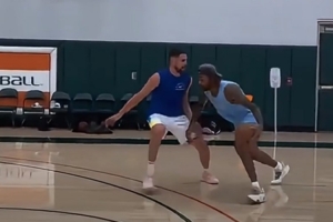 达拉斯“水花兄弟”？克莱与球队新援拉塞尔一起合练